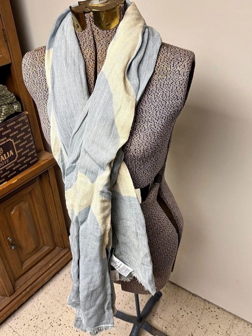 Banana Republic Color Block Wool Blend Scarf